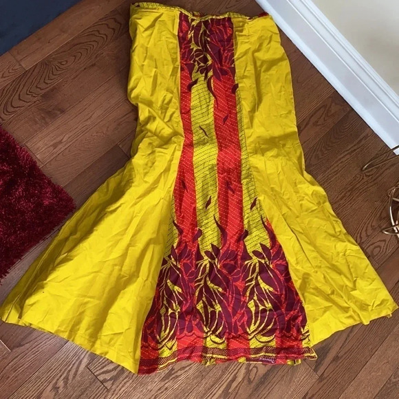 African print Ankara luxury  Maxi Skirt L - Picture 5 of 10